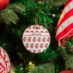 Ornamento De Cerâmica Estrelas de Natal do Cachorro Japonês