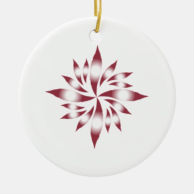 Ornamento De Cerâmica Estrelas de Natal internas nº 11 (Frente)