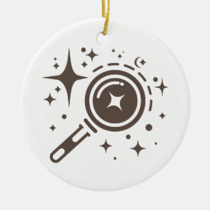 Ornamento De Cerâmica Estrelas emblem Twinkle, farol da era digital