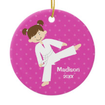 Estrelas Rosa Taekwondo Karate Girl Personalizadas