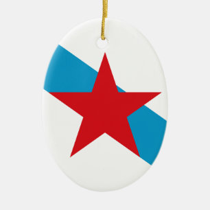 Ornamento De Cerâmica Estreleira - bandera Independentista Gallega