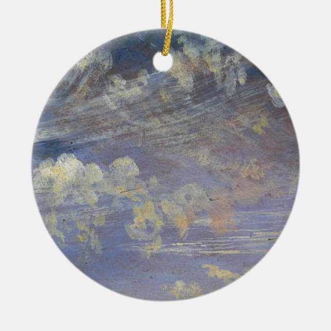 Ornamento De Cerâmica Estudo de John Constable | de nuvens de cirro (Frente)