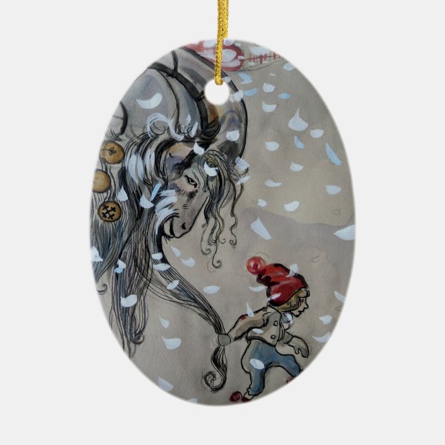 Ornamento De Cerâmica Estudo para Julbacken (Yule Goat) 1911 (Frente)