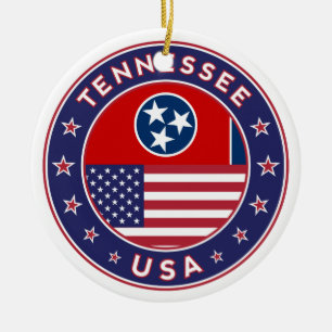 Ornamento De Cerâmica Etiqueta do Tennessee, capa de telefone, saco de t