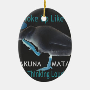 Ornamento De Cerâmica Eu Acordei Como Este Hakuna Matata