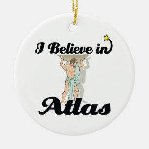 Ornamento De Cerâmica Eu acredito em Atlas