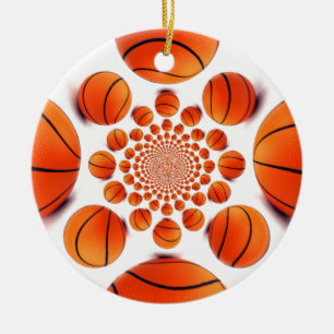 Ornamento De Cerâmica Eu adoro basquete