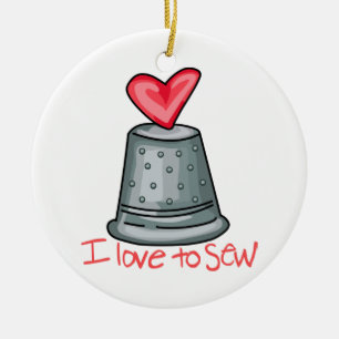 Ornamento De Cerâmica Eu adoro mastigar