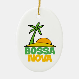 Ornamento De Cerâmica Eu adoro o presente de Bossa Nova para amantes da