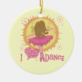 Ornamento De Cerâmica Eu amo a dança