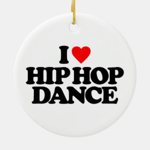 ORNAMENTO DE CERÂMICA EU AMO A DANÇA DE HIP HOP