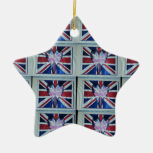 Ornamento De Cerâmica Eu amo a Inglaterra.