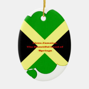 Ornamento De Cerâmica Eu Amo A Jamaica. A bela terra dos Primaveras