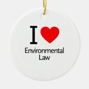 Ornamento De Cerâmica Eu amo a lei ambiental