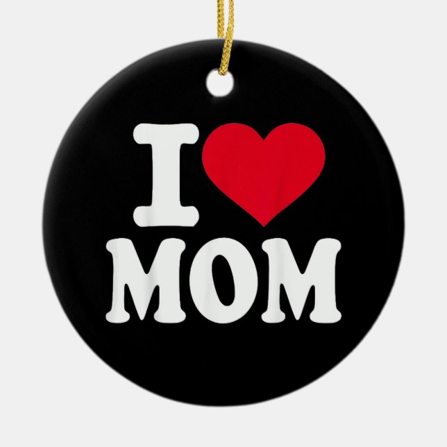Ornamento De Cerâmica Eu Amo a Mamã (Frente)