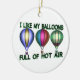 Ornamento De Cerâmica Eu amo balões de ar quente (Lateral)