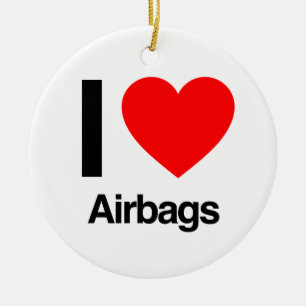 Ornamento De Cerâmica eu amo bolsas a ar