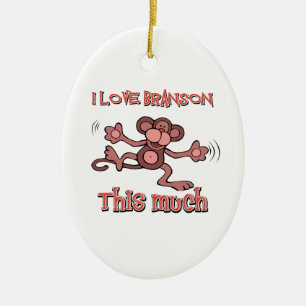 Ornamento De Cerâmica Eu amo BRANSON este muito