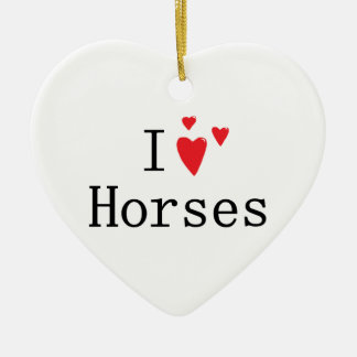 Ornamento De Cerâmica Eu amo cavalos