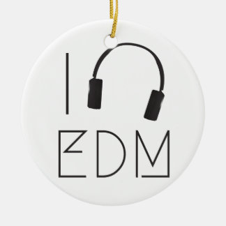 Ornamento De Cerâmica Eu amo EDM
