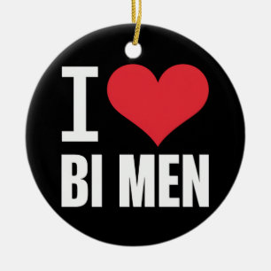 Ornamento De Cerâmica Eu Amo Homens Bissexuais Bi Orgulho Bissexual