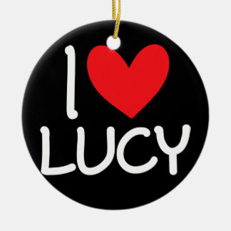 Ornamento De Cerâmica Eu Amo Lucy Name Personalised Men Cara Amigo BFF