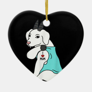 Ornamento De Cerâmica Eu Amo Mamãe Tatuagem Incrível Pet Do Dia Das M