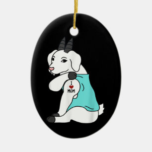 Ornamento De Cerâmica Eu Amo Mamãe Tatuagem Incrível Pet Do Dia Das M
