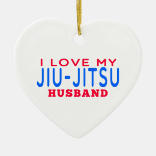 Ornamento De Cerâmica Eu amo meu marido de Jiu-Jitsu