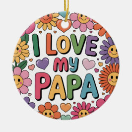 Ornamento De Cerâmica Eu amo meu papai