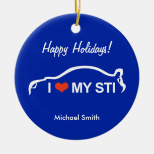 Ornamento De Cerâmica Eu amo minha WTI - Subaru WRX Impreza