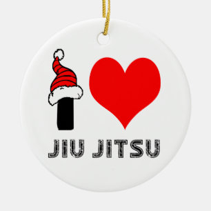 Ornamento De Cerâmica Eu amo o design de Jiu-Jitsu