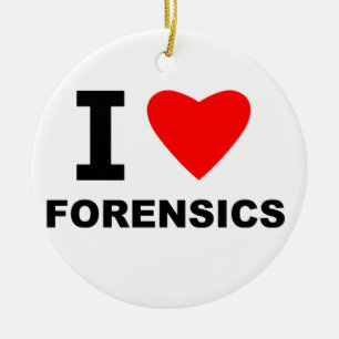 Ornamento De Cerâmica Eu amo o forense