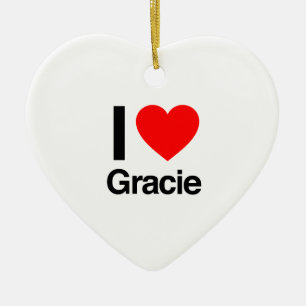 Ornamento De Cerâmica eu amo o gracie