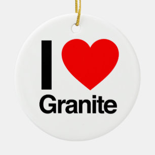 Ornamento De Cerâmica eu amo o granito