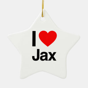 Ornamento De Cerâmica eu amo o jax