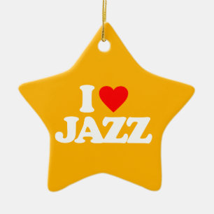 ORNAMENTO DE CERÂMICA EU AMO O JAZZ
