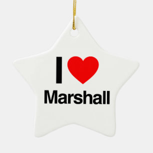 Ornamento De Cerâmica eu amo o marshall