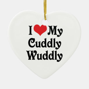 Ornamento De Cerâmica Eu Amo O Meu Fofinho