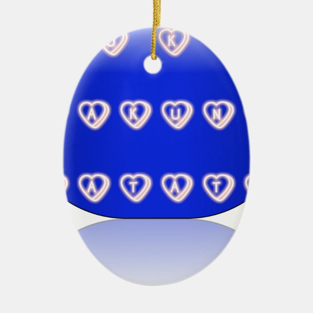 Ornamento De Cerâmica Eu amo o Reino Unido (Frente)