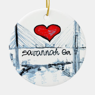 Ornamento De Cerâmica Eu amo o savana GA