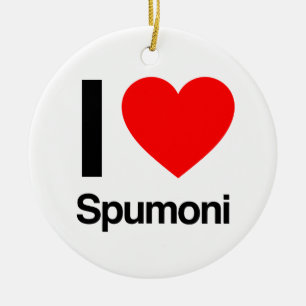 Ornamento De Cerâmica eu amo o spumoni