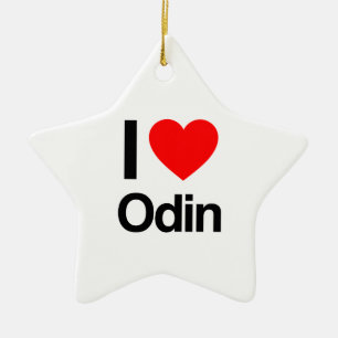 Ornamento De Cerâmica eu amo odin.ai