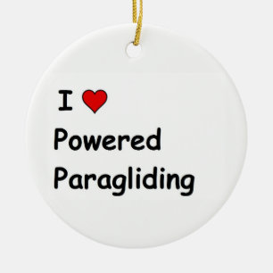 Ornamento De Cerâmica Eu Amo Paramotor