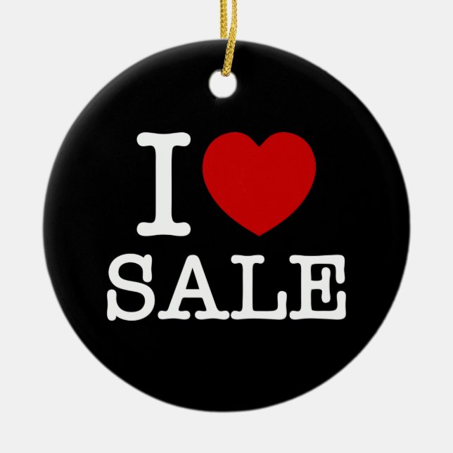 ORNAMENTO DE CERÂMICA EU AMO PROMOÇÃO (Frente)