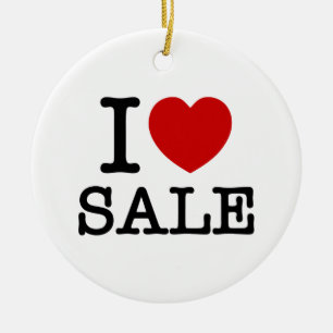 ORNAMENTO DE CERÂMICA EU AMO PROMOÇÃO