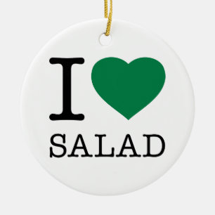 ORNAMENTO DE CERÂMICA EU AMO SALAD
