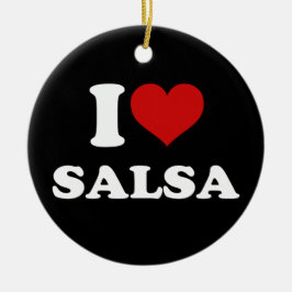 Ornamento De Cerâmica Eu Amo Salsa