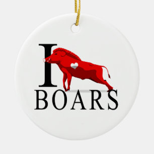 Ornamento De Cerâmica Eu amo varrões