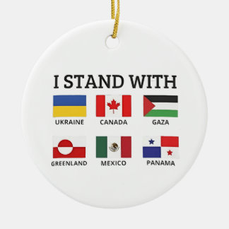 Ornamento De Cerâmica Eu Apoio o Canadá México Gaza Ucrânia
